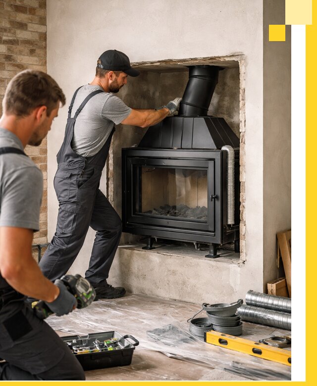 Установка каминных топок в Красногорске: монтаж, подключение