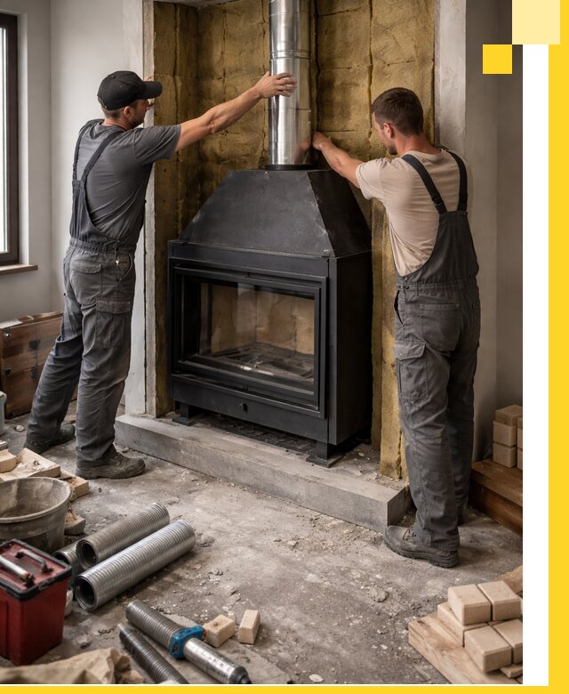 Изготовление и монтаж закрытых каминов в Красногорске под ключ