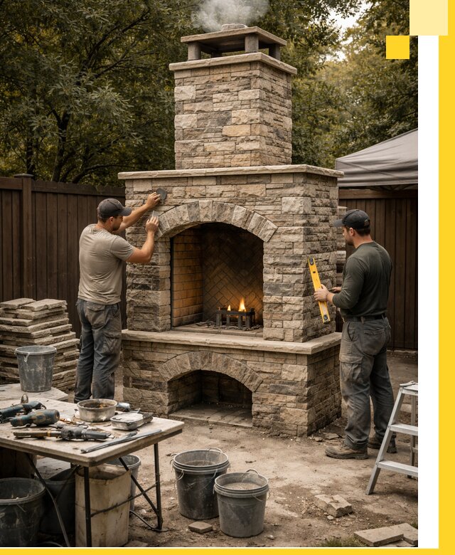 Проектирование и установка уличных каминов в Красногорске