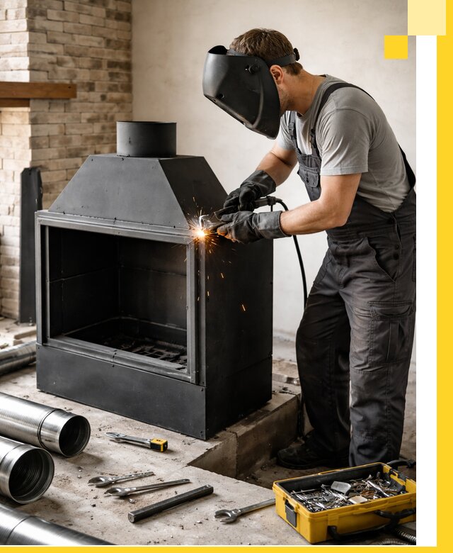 Продажа и установка металлических каминов в Красногорске под ключ