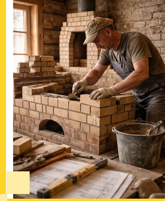 Кладка печей из кирпича в Красногорске цены от 30483 р. - ЭриданКрр