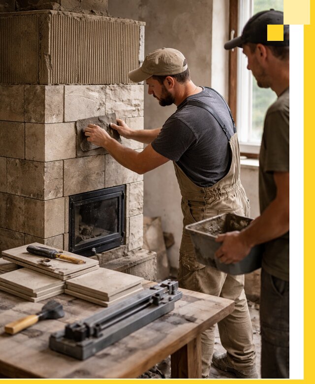 Профессиональная облицовка печей в Красногорске: керамика и камень