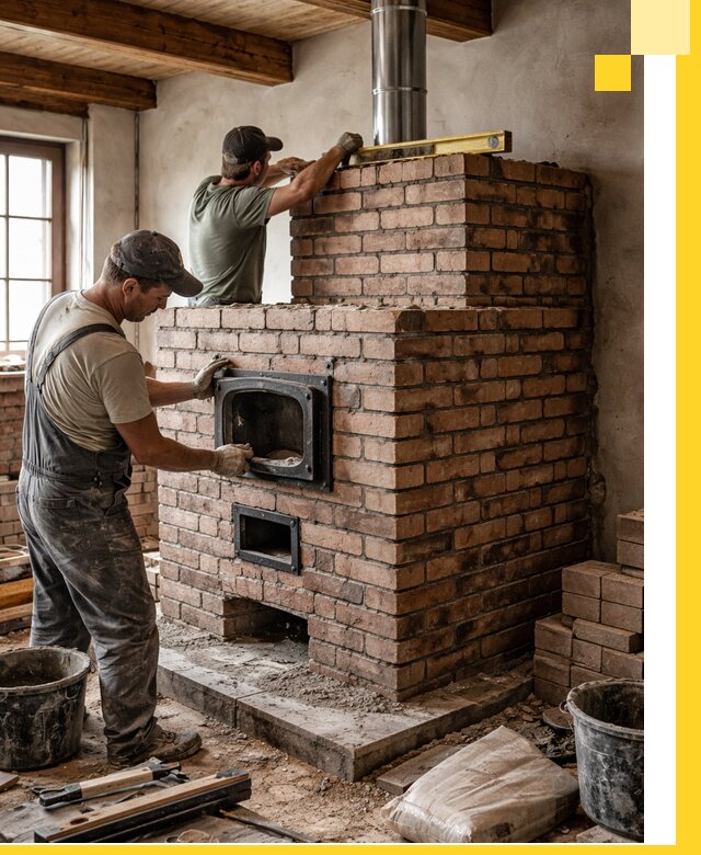 Печи для загородного дома под ключ в Красногорске — монтаж и сервис