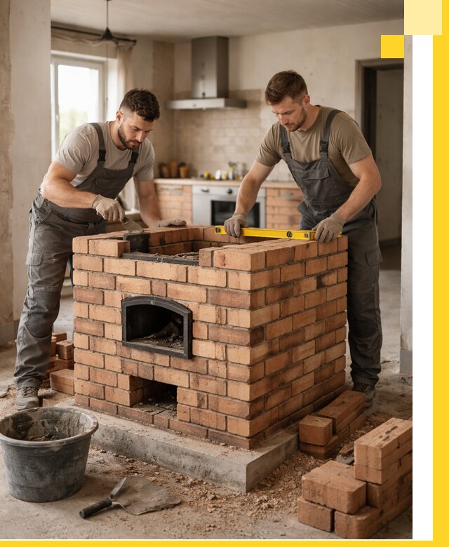 Установка и монтаж печей в частном доме в Красногорске под ключ