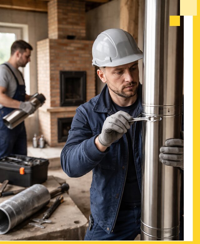 Профессиональный монтаж дымоходов для печей в Красногорске