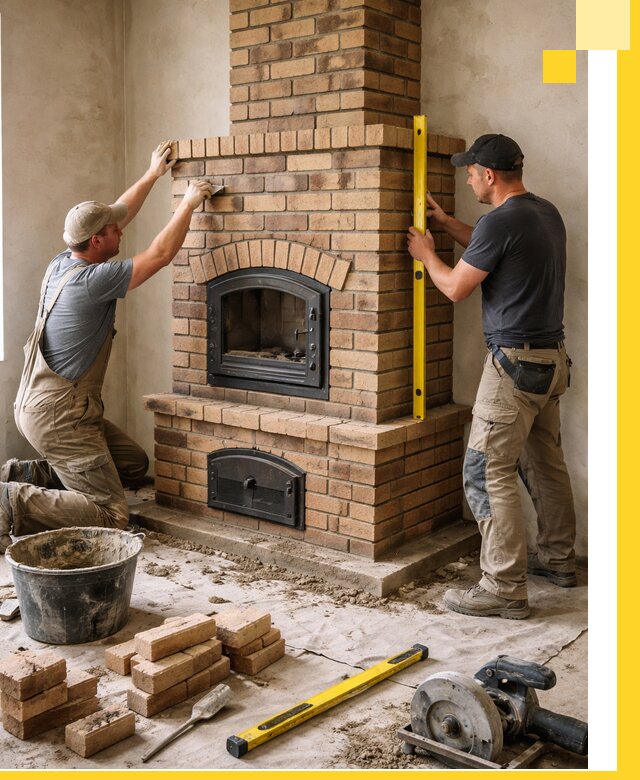 Продажа и установка печей и каминов для дома под ключ в Красногорске