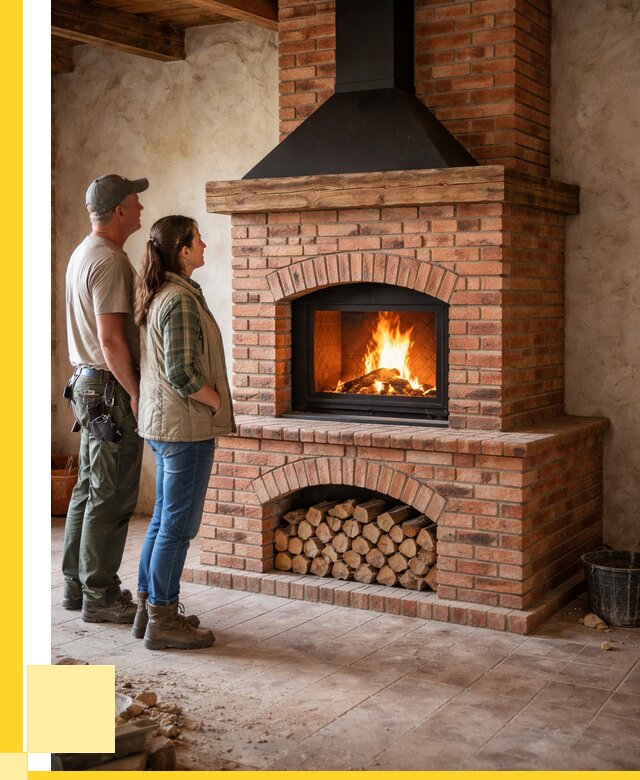 Печи камины из кирпича в Красногорске от 121932 р. | ЭриданКрр