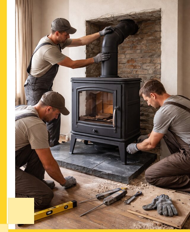 Монтаж печи камина в частном доме в Красногорске от 25403 р. | ЭриданКрр