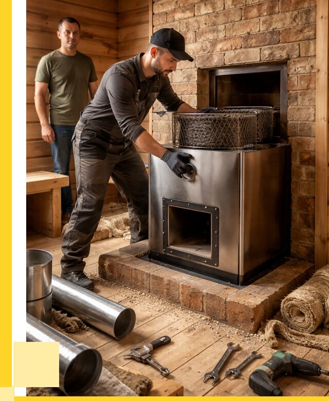 Монтаж банных печей под ключ в Красногорске от 18290 р., ЭриданКрр