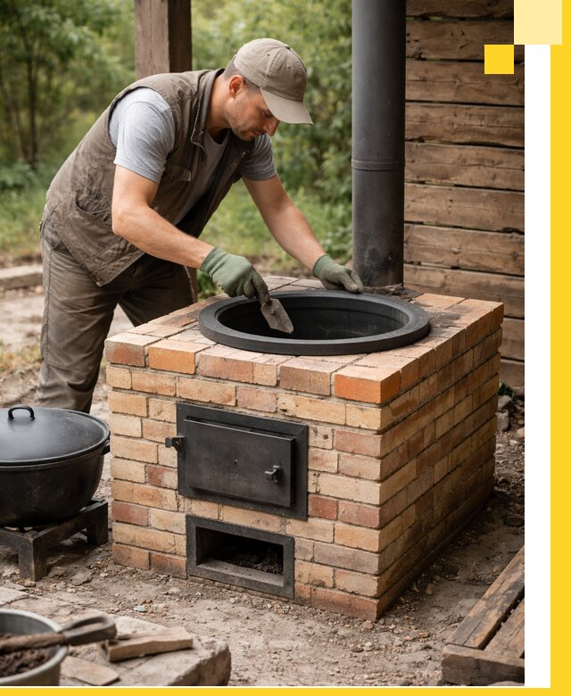 Изготовление и установка печей для казана в Красногорске под ключ