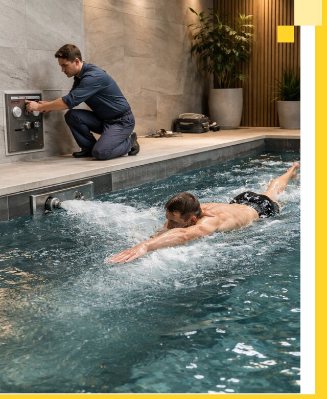 Проектирование и монтаж бассейнов с противотоком в Красногорске