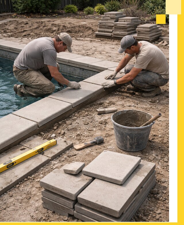 Установка и изготовление копингового камня для бассейнов в Красногорске