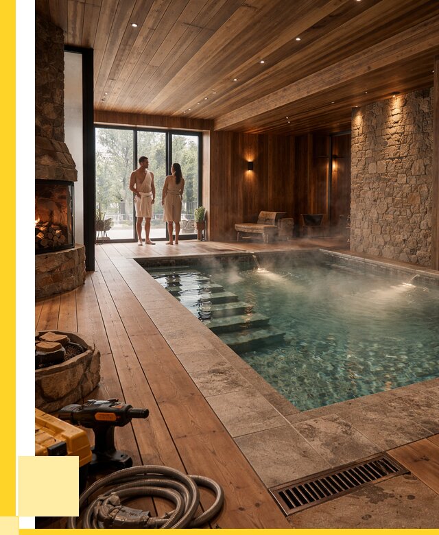 Проекты бань с бассейном под ключ в Красногорске от 76208 р., ЭриданКрр