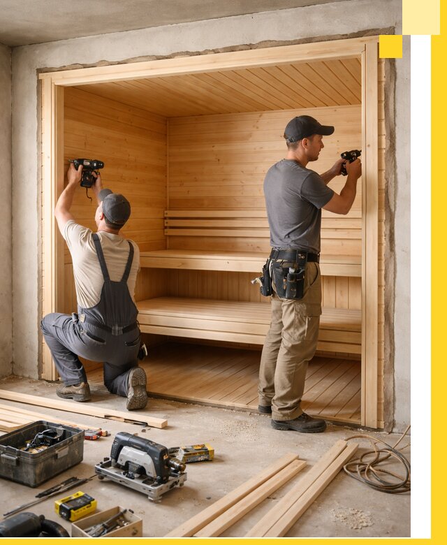 Монтаж саун под ключ в Красногорске — проектирование и установка