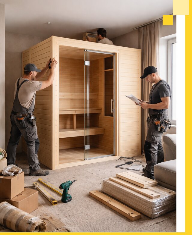 Установка и благоустройство саун в квартире в Красногорске