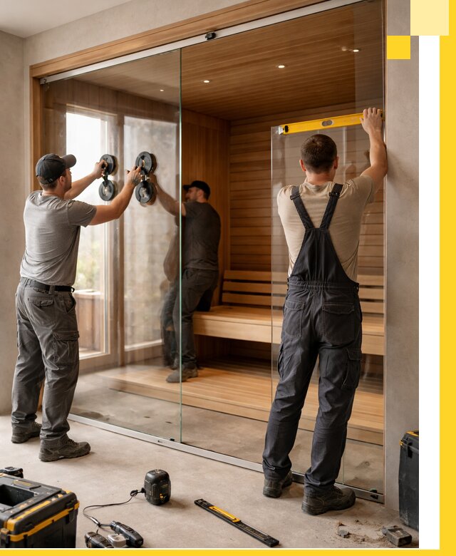 Производство и монтаж стеклянных саун под ключ в Красногорске