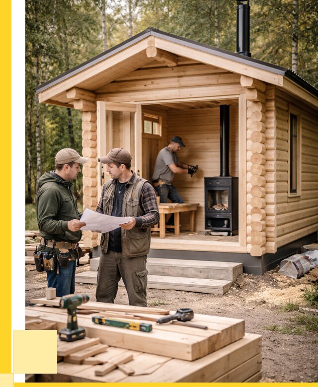 Монтаж бань под ключ в Красногорске — от 203220 р. | ЭриданКрр