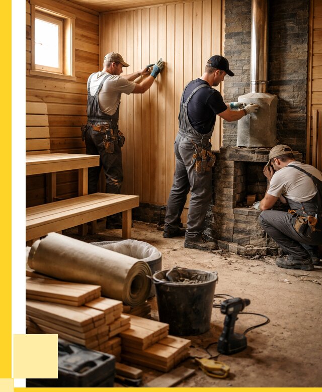 Ремонт бань под ключ в Красногорске от 45725 р. | ЭриданКрр