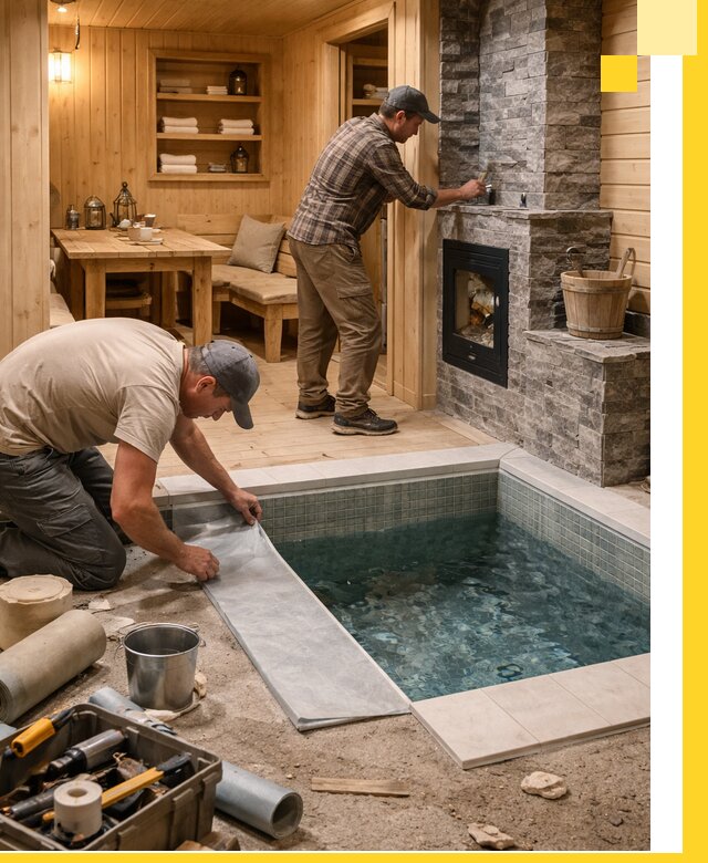 Строительство бань с комнатой отдыха под ключ в Красногорске