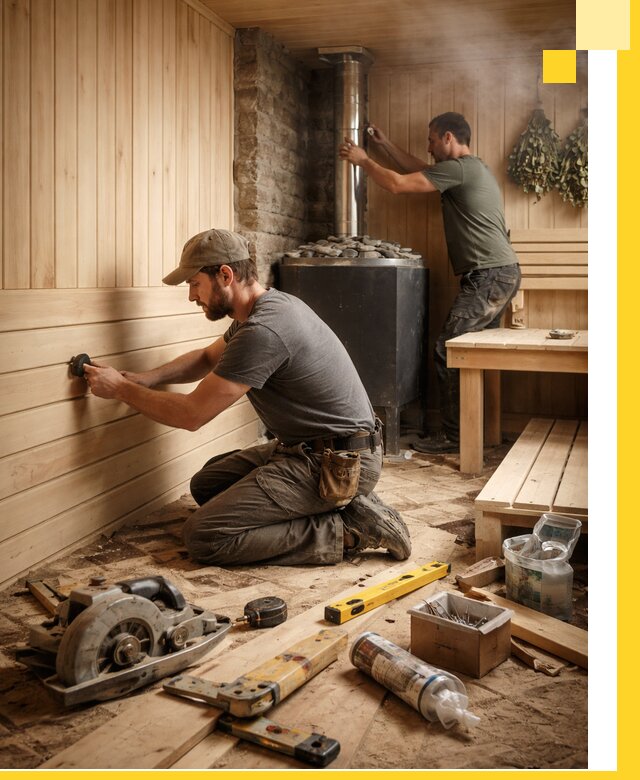 Полное строительство и оснащение парных под ключ в Красногорске