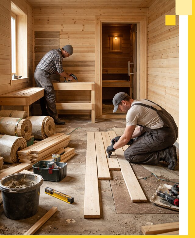 Индивидуальный проект бани с комнатой отдыха под ключ в Красногорске