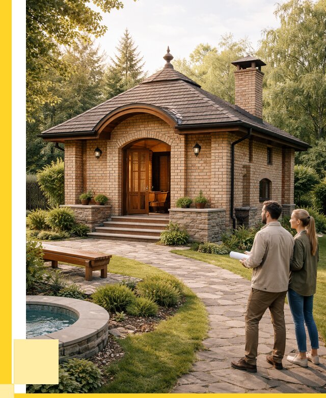 Проект кирпичной бани в Красногорске от 30483 р. | ЭриданКрр