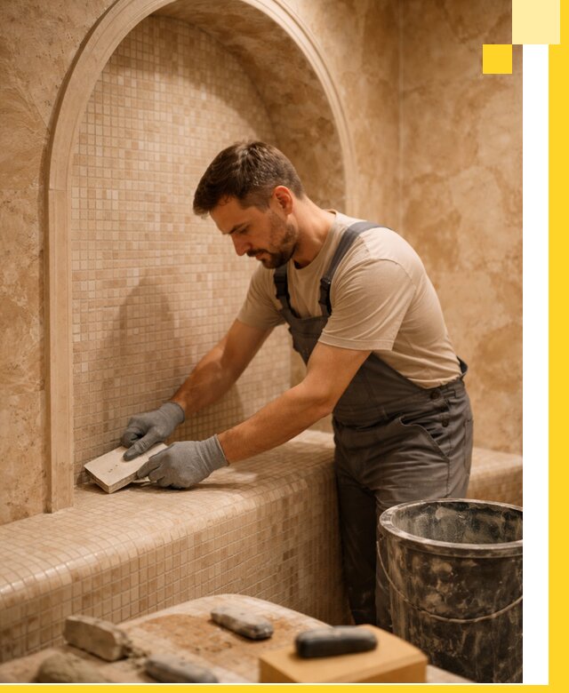 Профессиональная отделка хамамов с мозаикой под ключ в Красногорске