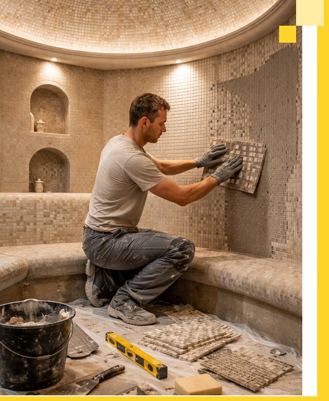 Устройство и монтаж домашнего хамама под ключ в Красногорске