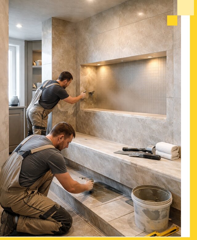 Профессиональное строительство хамама в квартире в Красногорске