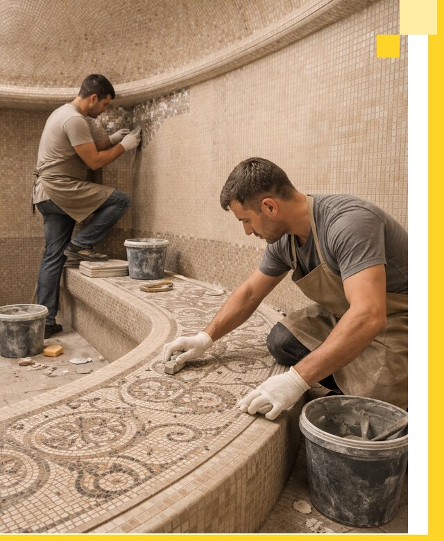 Плитка для хамама в Красногорске, укладка, подбор и поставка