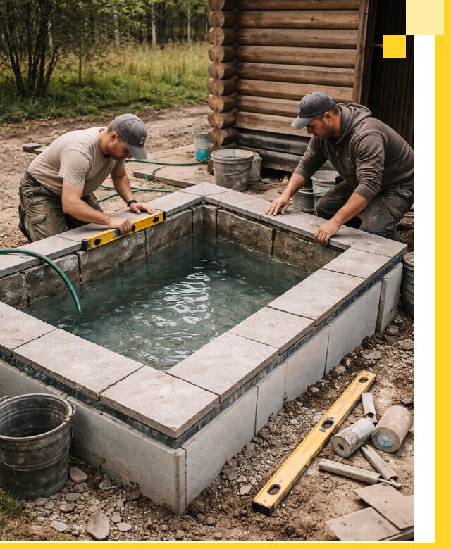 Изготовление и установка холодных купелей под ключ в Красногорске